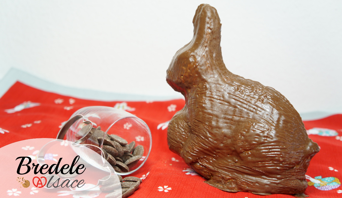 Lapin de Pâques coque en chocolat