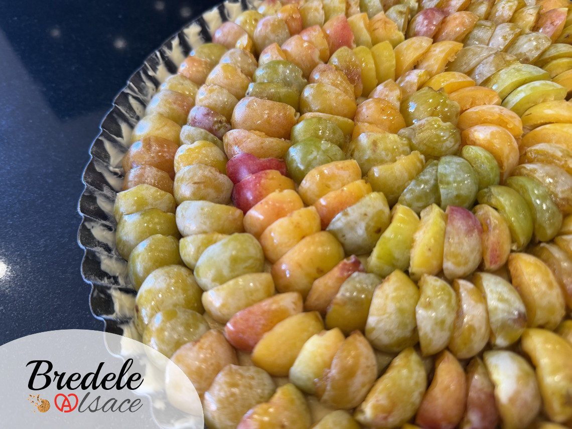 Tarte aux mirabelles à pâte levée sur pâte briochée