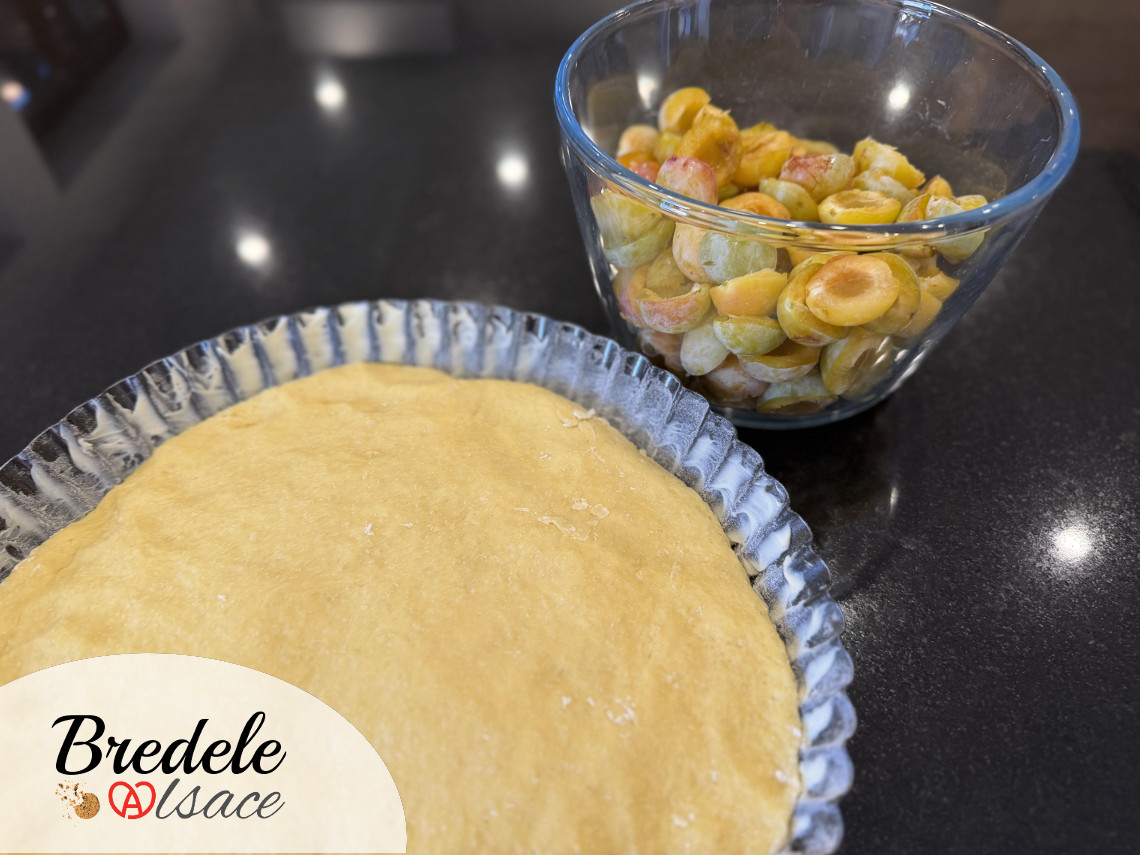 Tarte aux mirabelles à pâte levée sur pâte briochée