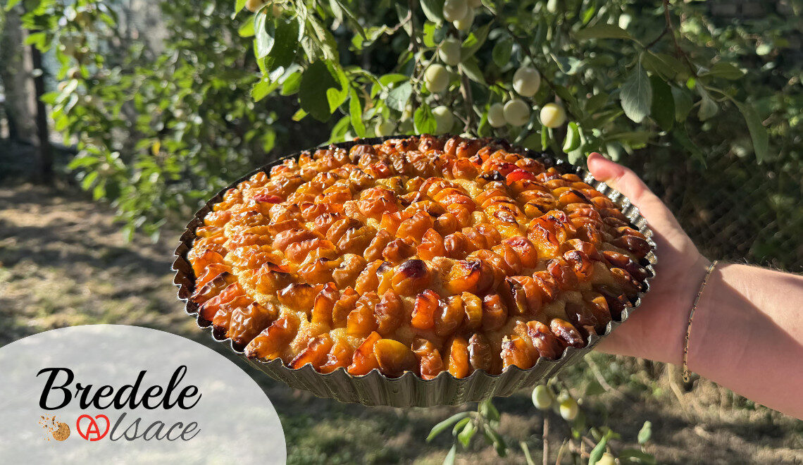Tarte aux mirabelles à pâte levée sur pâte briochée