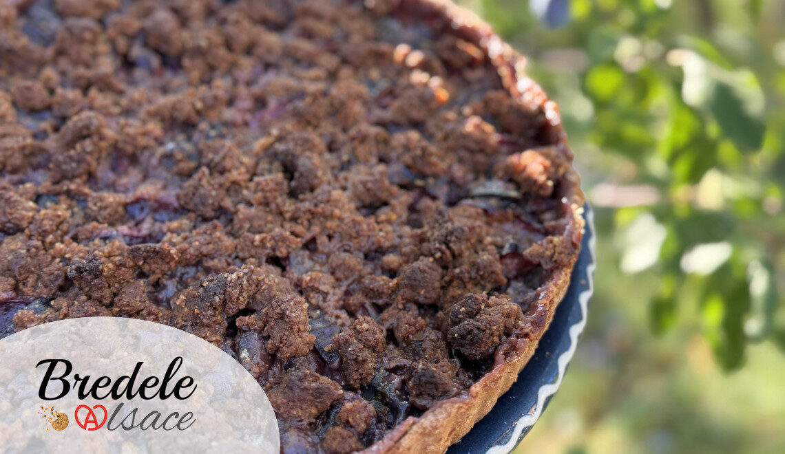 Tarte aux quetsches et streusel à la cannelle, recette alsacienne